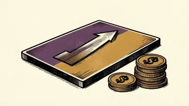 TSMC Q3 revenue beats estimates; a silicon wafer with an upward arrow and gold coins.