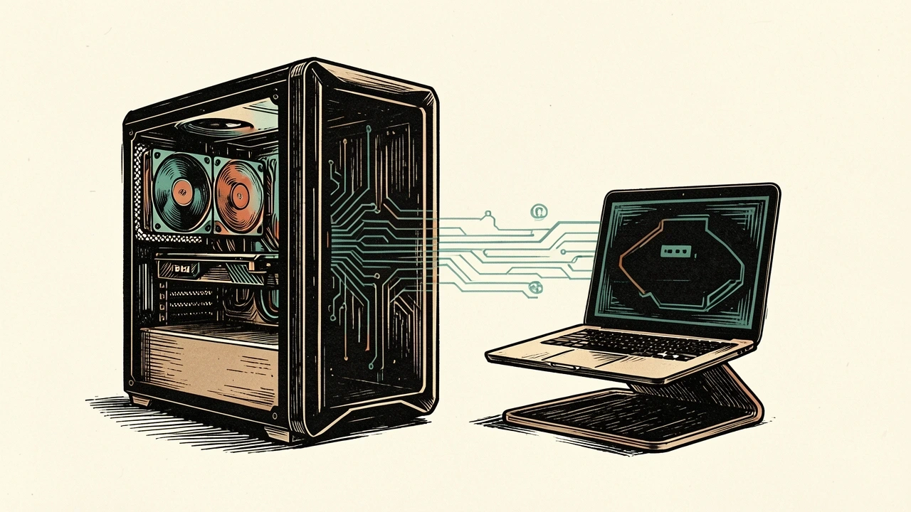 HP expands its AI portfolio with NVIDIA-powered workstations and PCs: a high-performance tower and a laptop connected by a stylized circuit pattern.