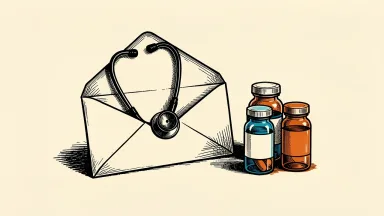 Nektar Therapeutics is shown with an analyst's stethoscope on an envelope and pill bottles, indicating coverage initiation.