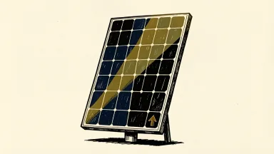 Truist upgrades First Solar to Buy; a solar panel with an upward arrow.
