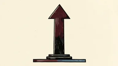VEON ADR rises as a tall upward arrow on a pedestal, heading for its best close since February 2018.