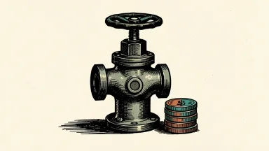 Phillips 66 dividend increase shown by a refinery valve next to a stack of coins.