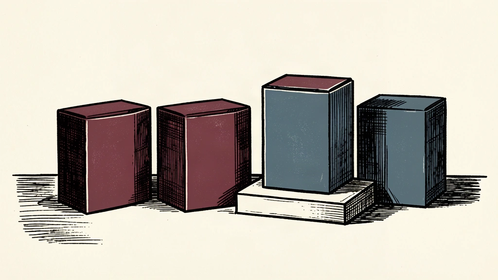 A sequence of uniform product boxes on a flat surface, with one box in the middle resting on a slightly elevated platform segment to show a minor upward step.