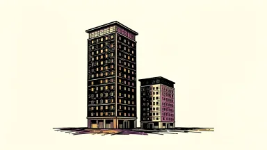 Welltower is represented by two tower blocks, one shorter than the other, suggesting a reduced price target.