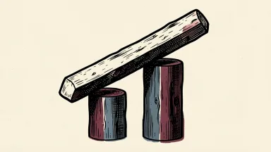 Lamb Weston Holdings price target raised: a single large french fry rests on two pillars of different heights, creating an upward slope.