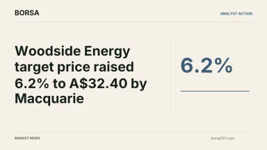 BORSA news cover: Woodside Energy target price raised 6.2% to A$32.40 by Macquarie