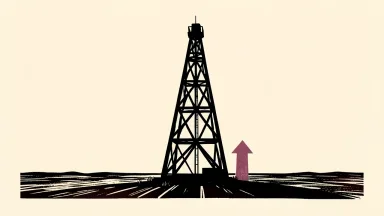Helmerich & Payne price target raised; an oil derrick with a small upward arrow beside it.