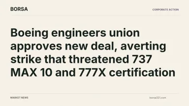 BORSA news cover: Boeing engineers union approves new deal, averting strike that threatened 737 MAX 10 and 777X certification
