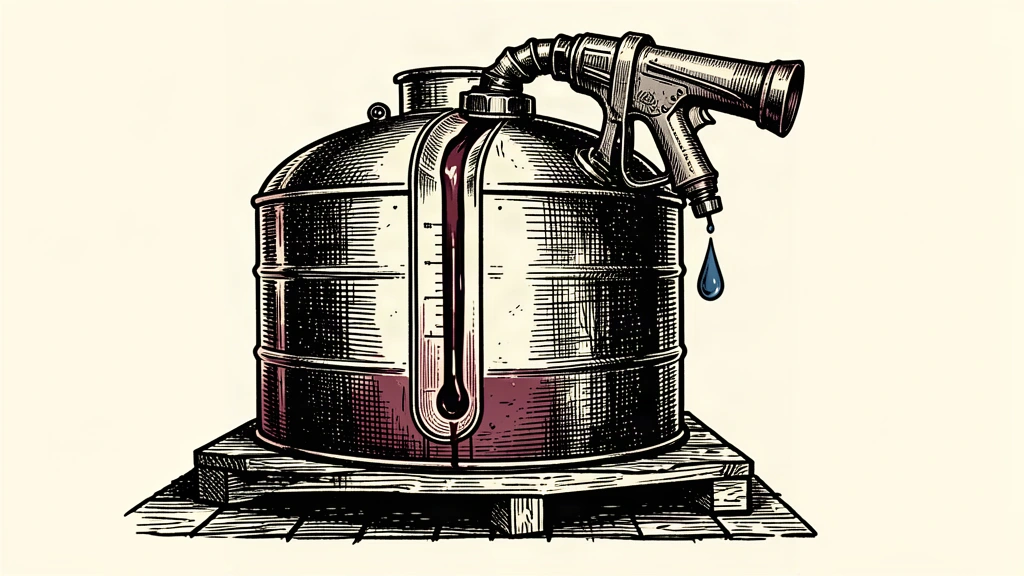 An editorial illustration of a home heating oil tank with a gauge showing the liquid level rising to the extreme top.