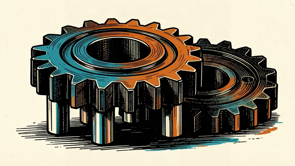A close-up illustration of interlocking precision metal gears and rollers, representing a partnership in the metal components market.