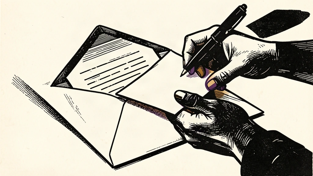 An editorial illustration showing a large envelope being opened to reveal a smaller one inside, symbolizing indirect diplomatic communication.