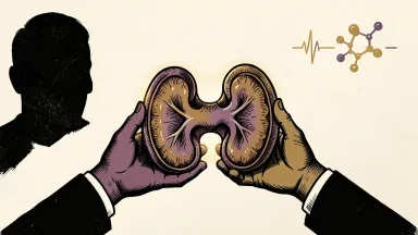 Profound Medical and Telix Pharmaceuticals collaborate on prostate care education: two hands hold a glowing anatomical model of a prostate gland.