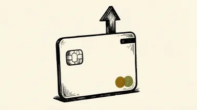 JPMorgan Chase cardholder spending rises; a credit card with an upward arrow represents growth.