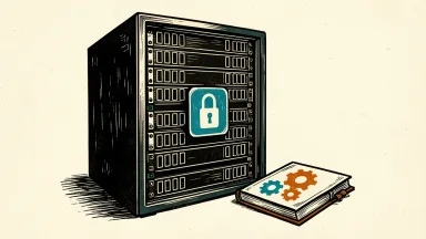 Marvell, Microsoft, and Oracle collaborate on a data center security specification, shown as a server rack with a lock and a draft document.