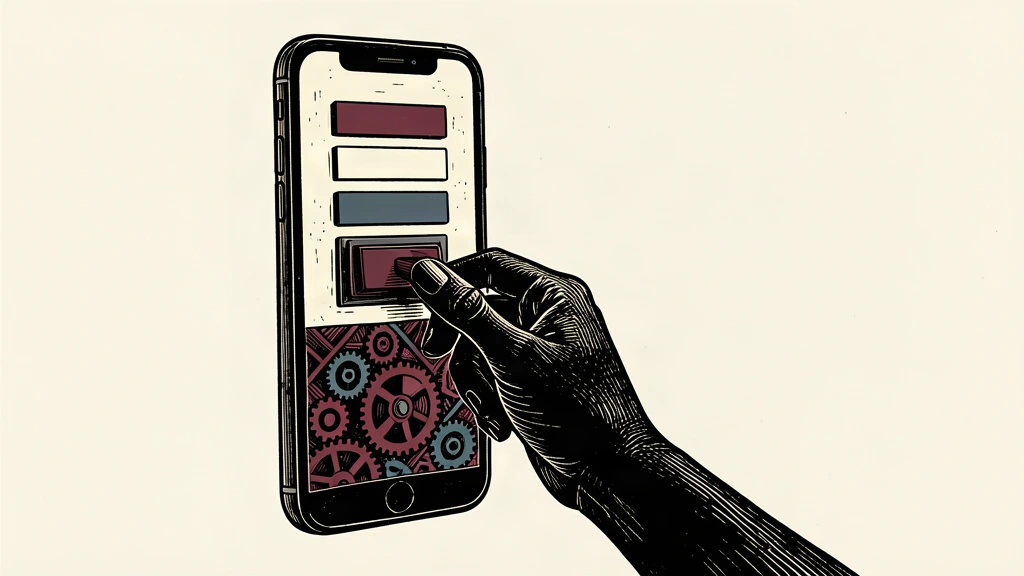 A conceptual illustration of a hand flipping a switch on a smartphone to replace a complex algorithmic gear network with a simple chronological feed.