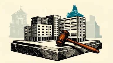 Comstock wins summary judgment in Herndon litigation: a wooden gavel rests at the base of a downtown redevelopment model.