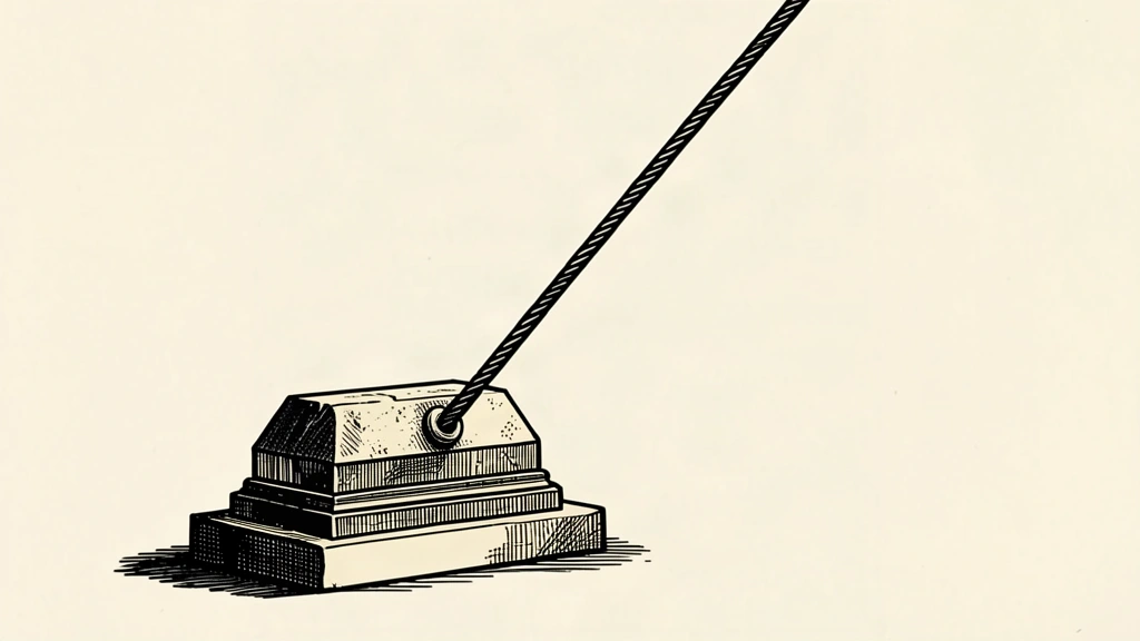 A heavy stone block is pulled upward by a thick, taut cable, illustrating the rise in UK gilt yields and borrowing costs.