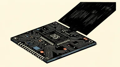 Memory stocks under pressure from Chinese competition: a detailed memory chip module is partially covered by the shadow of a larger rival component.