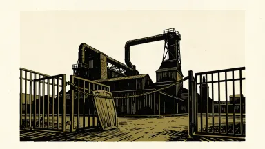 ArcelorMittal's Kryvyi Rih plant in Ukraine: a silent steel mill protected by a heavy shield and a secured gate.