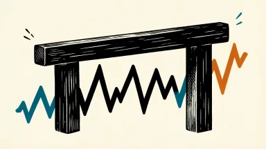 KNOREX Ltd. (KNRX) shares paused for volatility: a heavy horizontal bar pins down a jagged, erratic line between two solid pillars.