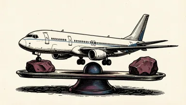 Ryanair stock rating cut to Equal Weight: a passenger jet balanced evenly against a heavy weight on a large scale.