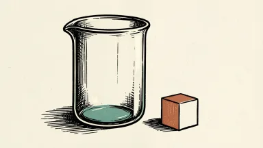 Roivant Sciences is represented by an empty laboratory beaker beside a neutral cube, indicating a downgrade to peer perform.