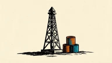 US oil rig count falls by 3 to 459, depicted as a derrick with three segments beside it.