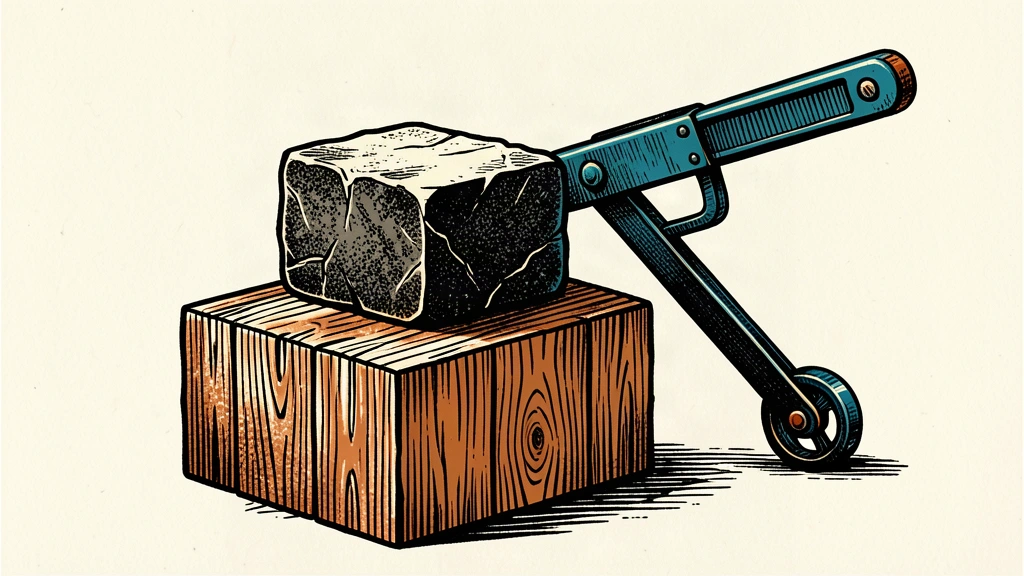 A heavy stone block sits unmoved on a pedestal next to a stationary lever, symbolizing a steady interest rate.