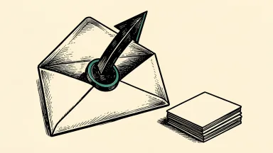Barclays raises Humana's price target, shown as an upward arrow over an envelope with a coin-like disc and a stack of cards.