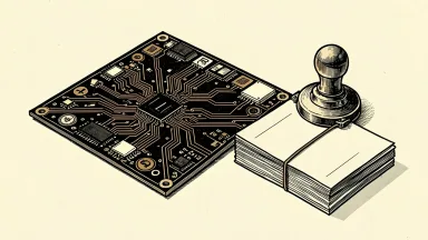 Eltek receives $6.8M in purchase orders: a detailed printed circuit board sits next to a stack of secured documents on a plain surface.
