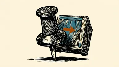 Pinterest hires Amazon executive James Dibbo as CFO: a large pushpin secures a heavy shipping crate.