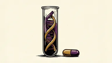 Natera collaboration for TransCode's CRC trial: a DNA helix in a test tube linked to a capsule.