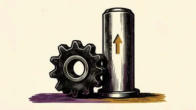 Genuine Parts price target raised by JP Morgan, shown as a gear and column with an upward arrow.