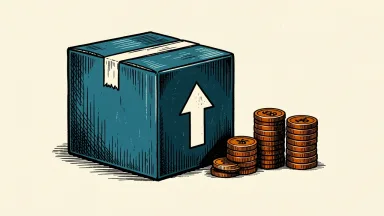 eBay stock leads S&P 500 after Morgan Stanley names it a top pick, depicted by a shipping box with an upward arrow and coins.