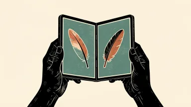 Robinhood building a dedicated app for Apple's foldable Duo phone: a foldable device held in two hands with a Robinhood feather icon spanning across its dual screens.