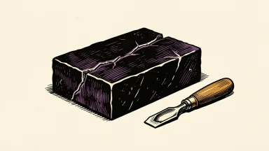 Essent Group price target cut by JP Morgan, shown as a cracked stone block with a chisel.