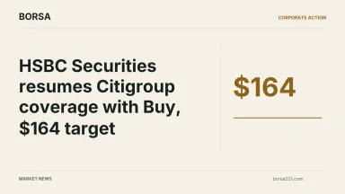 BORSA news cover: HSBC Securities resumes Citigroup coverage with Buy, $164 target