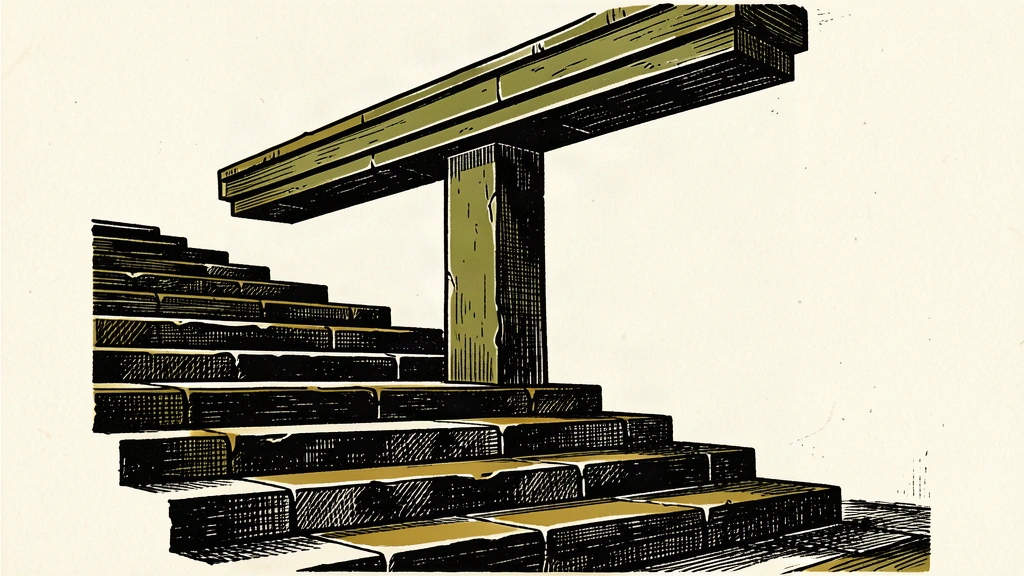 A solid stone pillar stands on a rising staircase, representing the steady path of interest rate normalization.