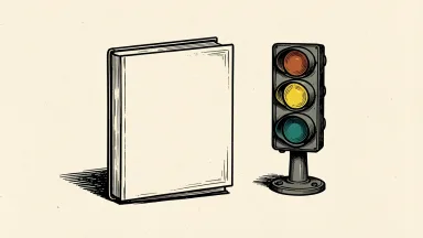 Pearson Plc downgrade to Neutral shown as an open book beside a neutral traffic light.