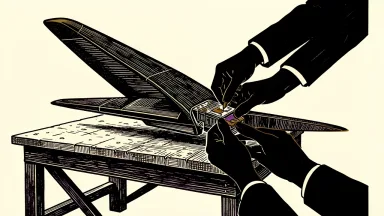 Lockheed Martin Skunk Works and NLR expand aerospace collaboration: hands aligning a module on a thermoplastic wing section on a workbench.