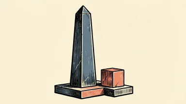 Humana is represented by a stone obelisk with a raised cube beside it, indicating an increased price target.
