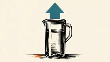 Everpure price target raised; a water pitcher with a rising arrow behind it.