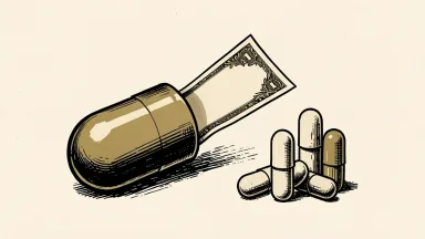 BridgeBio Pharma grants inducement awards, shown as a capsule releasing a stock certificate beside a group of new capsules.