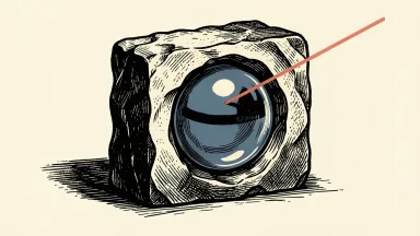 WTW's Radar AI Assistant for insurance: a precision beam cutting through a rough stone block to reveal a polished sphere.