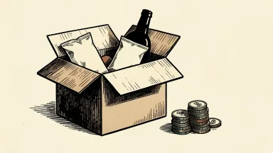 PepsiCo products in a box with a coin stack nearby, representing maintained analyst price target.