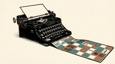 Sinclair and New Media launch The National Press: a classic typewriter with a long scroll of blank news tiles emerging from the carriage.