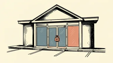 Walmart stores closed for the holidays: a silent retail storefront with a large padlock on the doors and an empty parking lot.