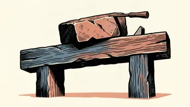 A heavy stone block on a beam being slightly tilted by a small wedge, representing a minor interest rate adjustment.