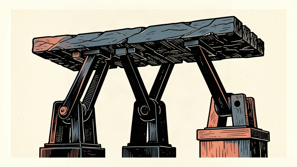 An editorial illustration showing three mechanical levers lifting a heavy stone block to a specific higher notch, representing the three MPC members voting for a rate hike.