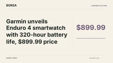 BORSA news cover: Garmin unveils Enduro 4 smartwatch with 320-hour battery life, $899.99 price